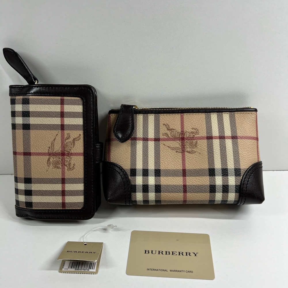 BURBERRY WALLET & COSMETIC BAG